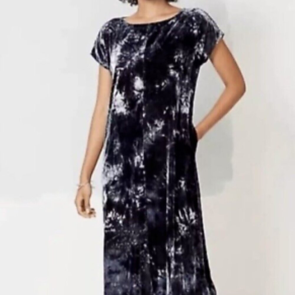J. Jill Pure Tie-Dyed Velvet Velour Dress Sz XL‎